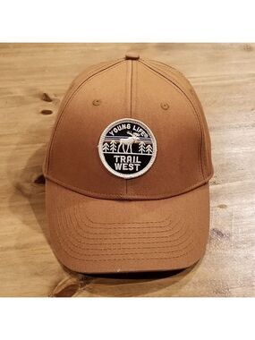 Young Life Trail West Hat Strap Back Brown Moose Hunting Outdoor Patch One Size